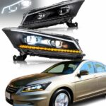 Honda Accord Aftermarket Headlight VLand brand high quality projector and sequential turn signal for Accord 2008-2012