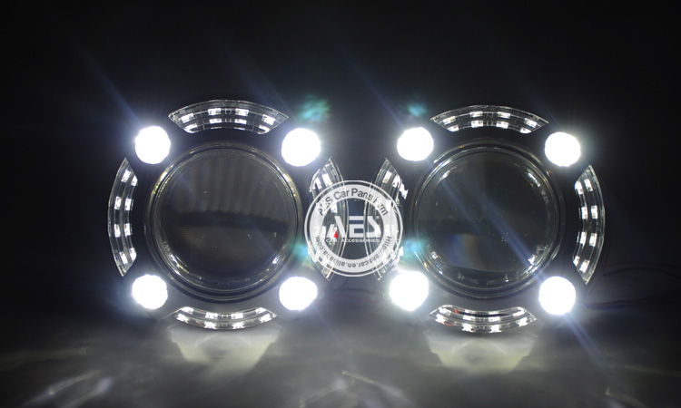 porsche style headlight projector aes panamera 3 inch lens