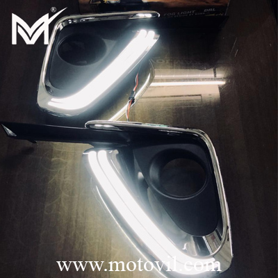 toyota fortuner fog drl with turn signal