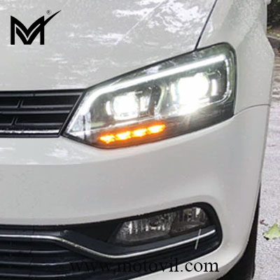 Volkswagen Polo Passat style aftermarket headlight sequential turn signal