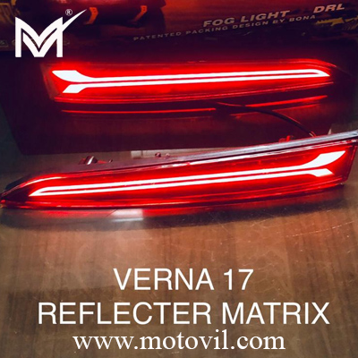 hyundai verna 2017 led reflector for rear bumper