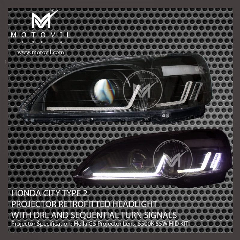 honda city type 2 modified headlight