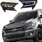 Ford Endeavour Aftermarket headlight Bugati Style Tri lens 2016 direct fit plug and play