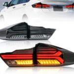 Honda City Aftermarket LED Taillight Lambo Style Smoked for City 2015 to 2019 model direct fit