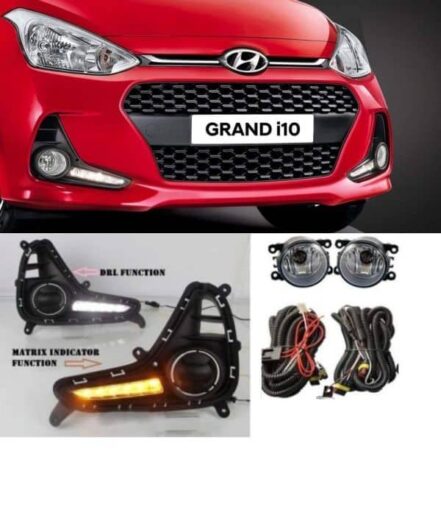 Hyundai Grand i10 OEM type Fog Light Kit with DRL and Indicator | Motovil