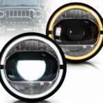 Mahindra Thar LED Headlights 2010-23 VLand brand projector with DRL premium quality high performance replacement headlights
